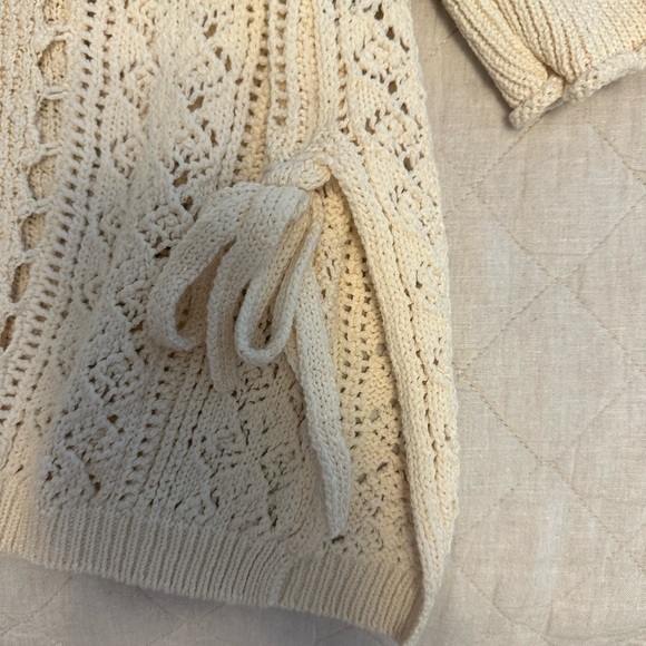 Zara chunky over sized beach sweater with side tie detal - Picture 3 of 8